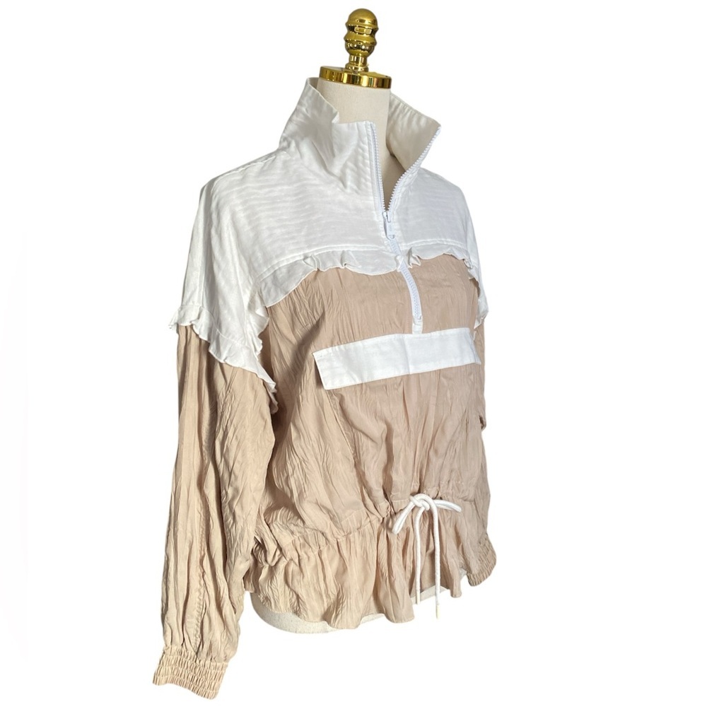 Free People Movement Let's Go Out Crinkled Outdoors Sporty Pullover Jacket S View 5
